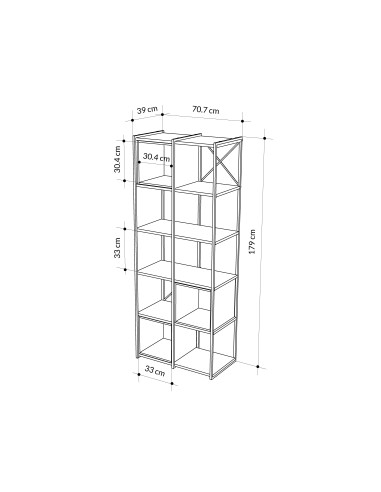Lentyna MKT681 ąžuolas/juoda