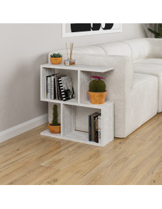 Modernus šoninis kavos staliukas MSH264 ancient balta