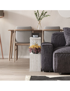 Modernus šoninis kavos staliukas MSH264 ancient balta 2