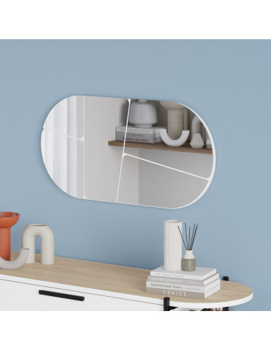 Pakabinamas veidrodis MDKT074 baltas