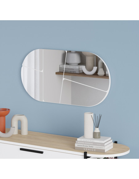 Pakabinamas veidrodis MDKT074 baltas