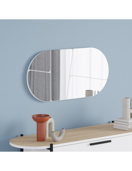 Pakabinamas veidrodis MDKT074 baltas