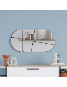 Pakabinamas veidrodis MDKT074 juodas