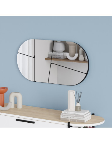 Pakabinamas veidrodis MDKT074 juodas