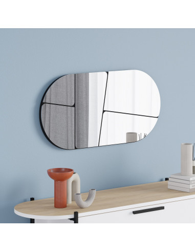 Pakabinamas veidrodis MDKT074 juodas