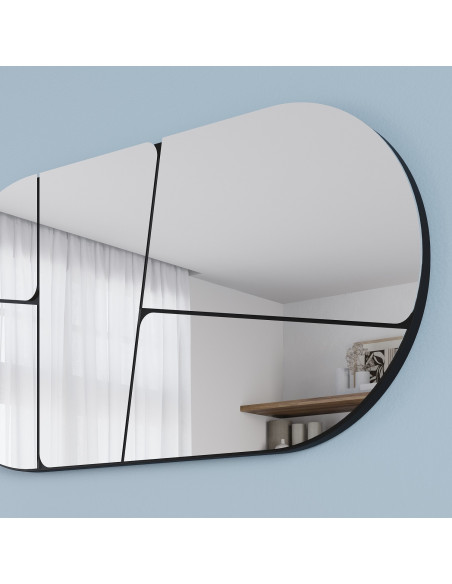 Pakabinamas veidrodis MDKT074 juodas