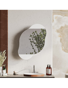 Pakabinamas veidrodis spintelė MDO243 balta