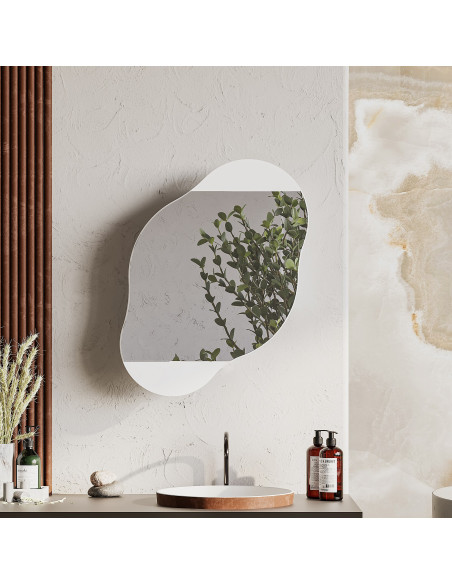 Pakabinamas veidrodis spintelė MDO243 balta