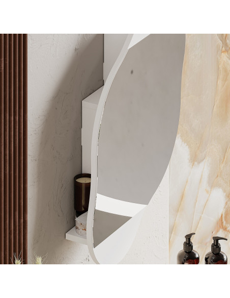 Pakabinamas veidrodis spintelė MDO243 balta