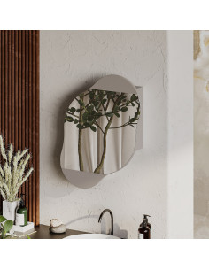 Pakabinamas veidrodis spintelė MDO243 mokka 2