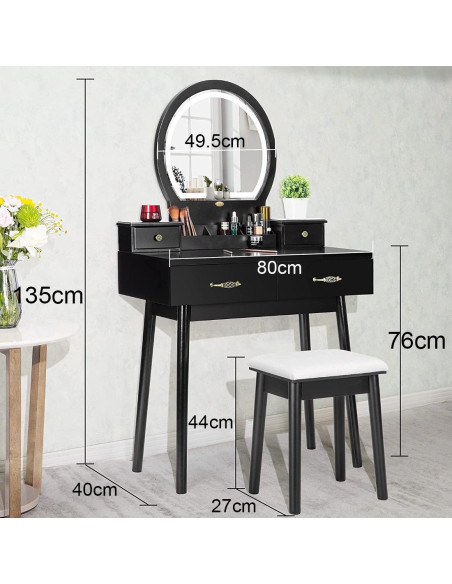 VG Line - Kosmetinis staliukas su apšvietimu