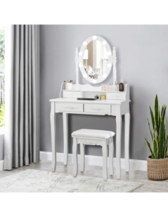 Kosmetinis staliukas su  apšvietimu KS136LED-B