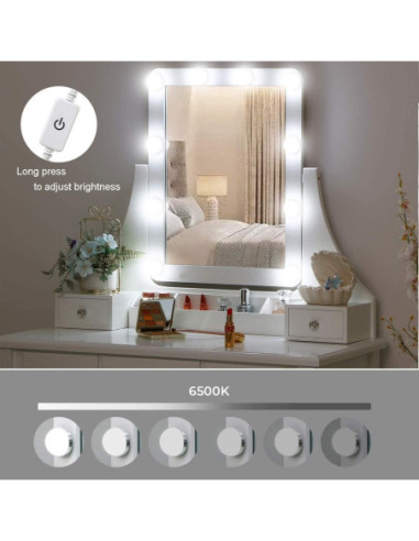 VG Line - Kosmetinis staliukas su apšvietimu