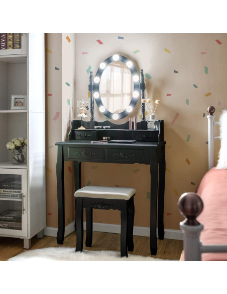 Kosmetinis staliukas su apšvietimu