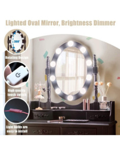 Kosmetinis staliukas su  apšvietimu KS136LED-S 2