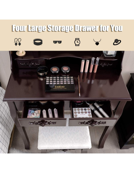 Kosmetinis staliukas su  apšvietimu KS136LED-S