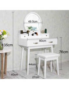 VG Line - Kosmetinis staliukas su apšvietimu 2