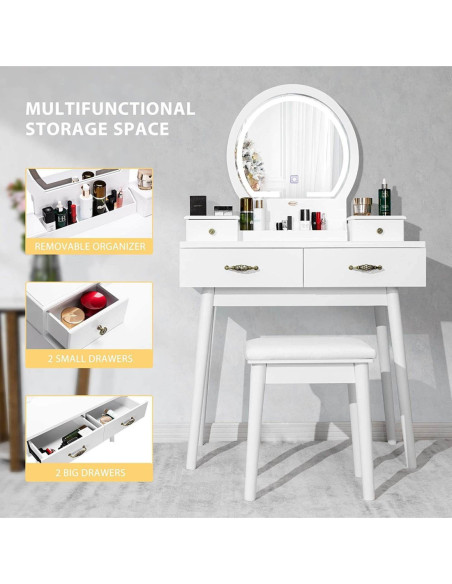 VG Line - Kosmetinis staliukas su apšvietimu