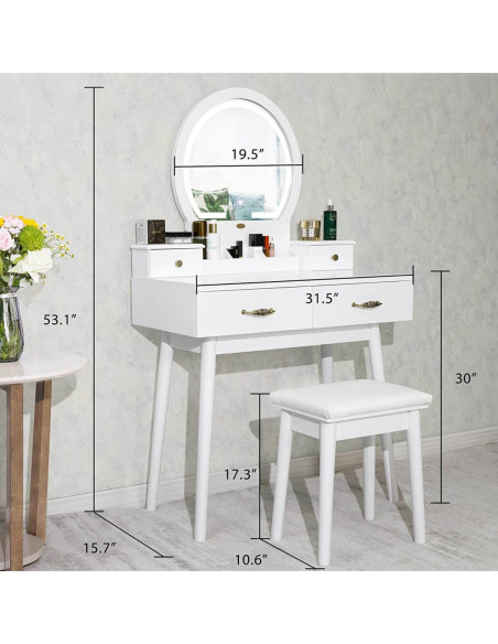 VG Line - Kosmetinis staliukas su apšvietimu