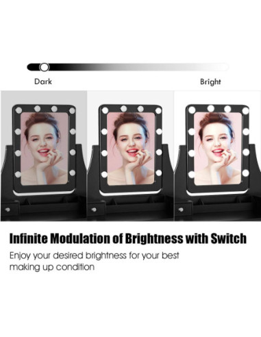 VG Line - Kosmetinis staliukas su apšvietimu