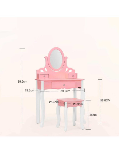 VG Line - Kosmetinis staliukas su kėdute