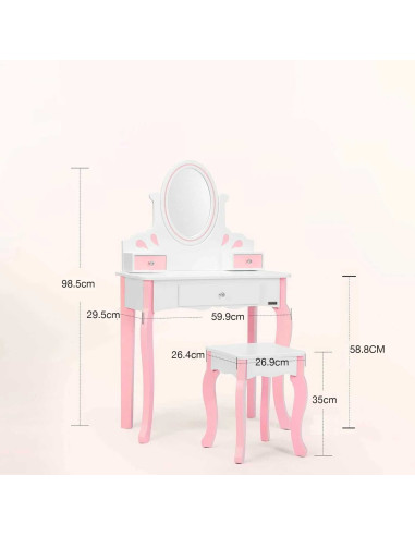 VG Line - Kosmetinis staliukas su kėdute