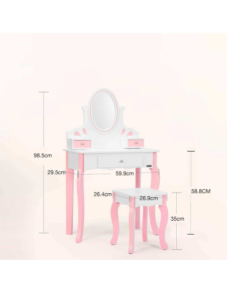 VG Line - Kosmetinis staliukas su kėdute